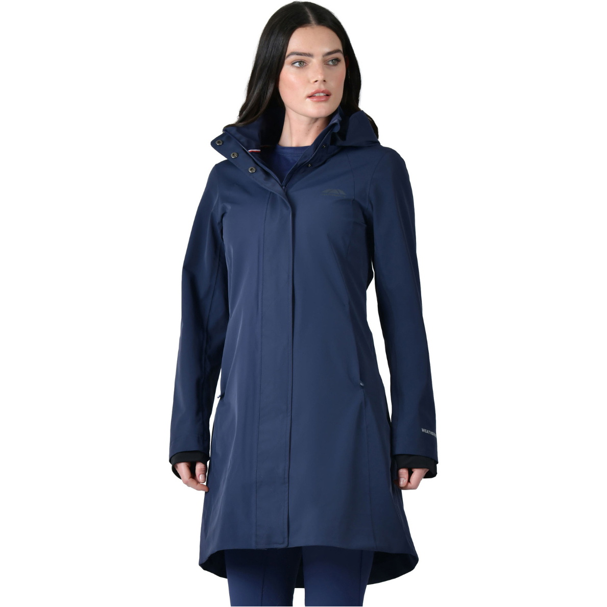 2026 WeatherBeeta Womens Protect Waterproof Longline Riding Jacket 1029988 - Navy